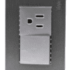 INTERRUPTOR SENCILLO + TOMA GRIS TROEN - Imagen 2