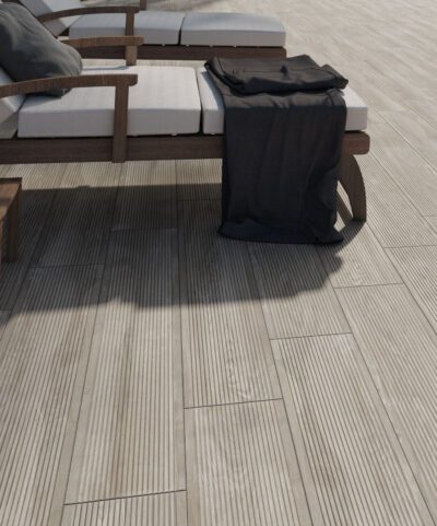 Porcelanato Madera Deck Taupe 23.3 x 120 cm