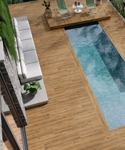 Porcelanato Madera Almendro Natural 23.3 x 120 cm